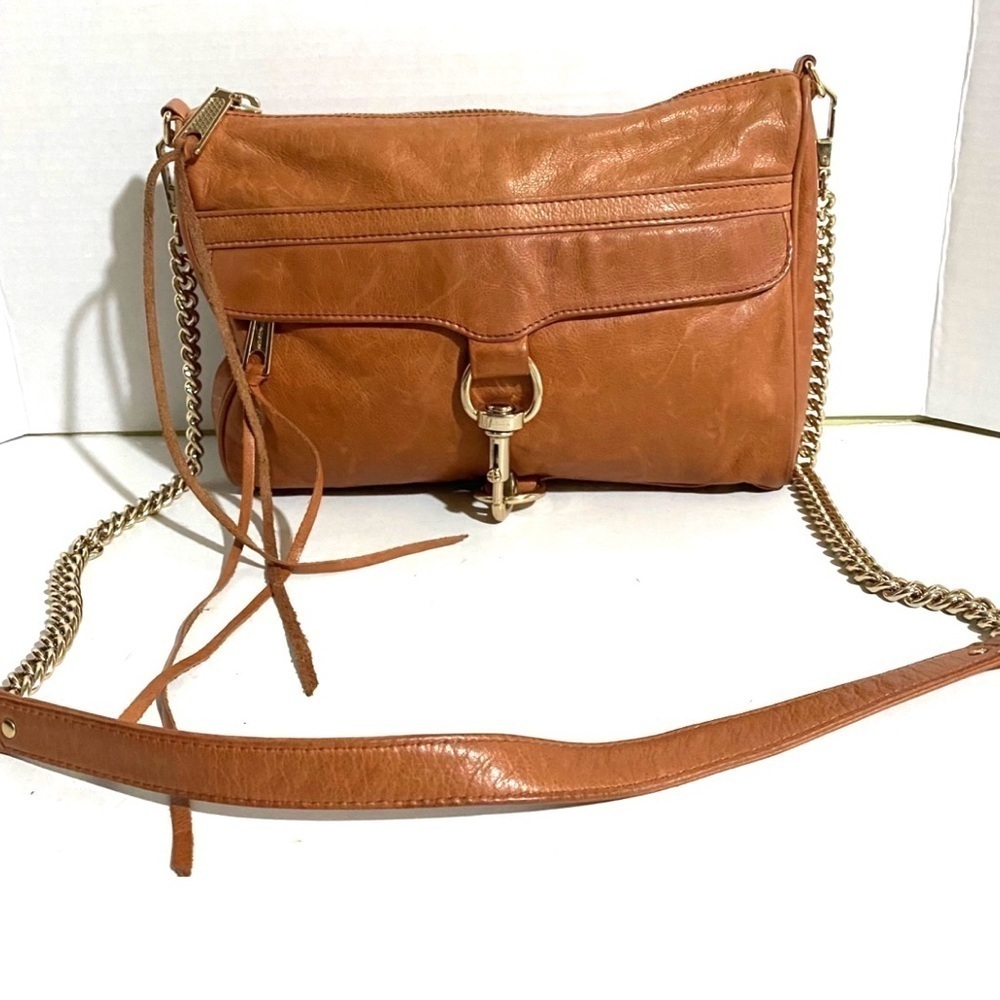 Rebecca Minkoff Brown leather Crossbody Bag with Chain Strap